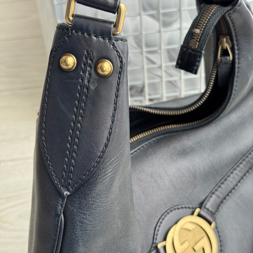 Gucci Reins Interlocking GG Leather Hobo shoulder bag - Picture 7 of 14